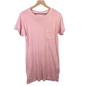 Abercrombie & Fitch T-Shirt Dress Womens XS Light Pink Loose Causal Streetwear
